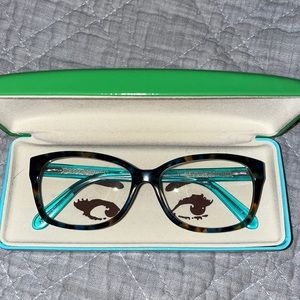 Kate spade turquoise glasses frame.